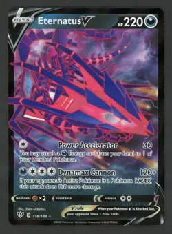 Eternatus V - 116/189 - Pokemon Darkness Ablaze Sword & Shield Rare Card NM - Image 1