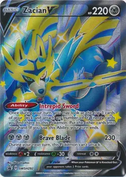 Zacian V Shiny SWSH292 Sword & Shield Promo Cards Pokemon TCG - Image 1