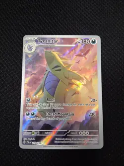 Pokemon Tyranitar Illustration Rare Holo Card 222/193 Paldea Evolved - Image 1