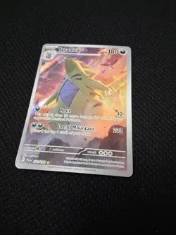 Pokemon Tyranitar Illustration Rare Holo Card 222/193 Paldea Evolved - Image 3