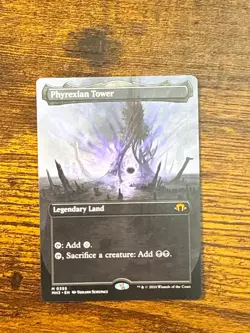 Phyrexian Tower (Borderless) Modern Horizons 3 Foil Magic the Gathering NM - Image 1
