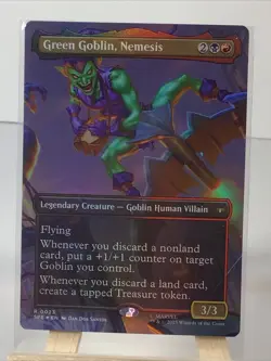 Green Goblin, Nemesis (Borderless) - Mtg - Spider-Man Magic The Gathering Foil - Image 1