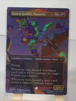Green Goblin, Nemesis (Borderless) - Mtg - Spider-Man Magic The Gathering Foil - Image 2