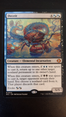 MTG - Lorwyn Eclipsed DECEIT Mythic NM - Image 1