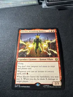 Electro, Assaulting Battery Marvel's Spider-Man Mtg Magic Unplayed Rare 0076 - Image 1