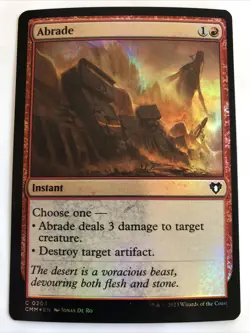 MTG Commander Masters Abrade Foil 0203 NM - Image 1