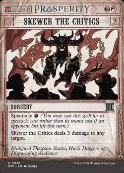 Skewer the Critics 0026 Breaking News Foil Uncommon Thunder Junction MTG NM - Image 1