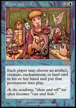 [1x] Show and Tell Slight Play, SIGNED by artist Urza's Saga MTG Magic - Image 1