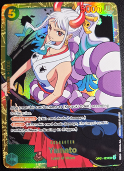 Yamato OP01-121 Secret Rare ONE PIECE Tcg Card Game NM Green Reprint - Image 1