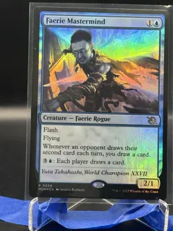MtG Magic The Gathering March of the Machine Foil Faerie Mastermind - Image 1
