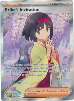 Erika's Invitation - 196/165 Ultra Rare Scarlet and Violet 151 Pokemon TCG - Image 1