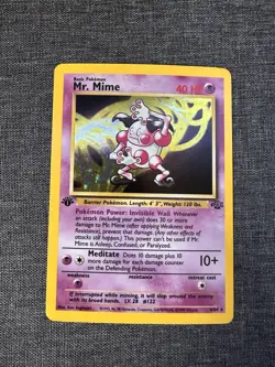 Mr. Mime 6/64 1st Edition Jungle Holo Rare Pokemon TCG Vintage 1999 - Image 2