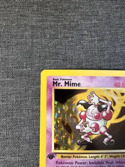 Mr. Mime 6/64 1st Edition Jungle Holo Rare Pokemon TCG Vintage 1999 - Image 3