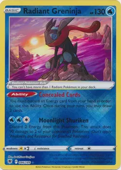 Radiant Greninja 046/189 Radiant Rare Astral Radiance Pokemon TCG - Image 1