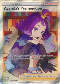Acerola's Premonition (Full Art) - TG24/TG30 Brilliant Stars NM Pokemon TCG - Image 1