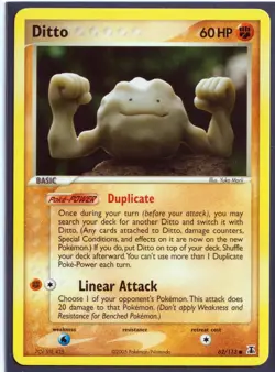 VINTAGE 2005 POKEMON DITTO (Geodude) 62/113 Ex DELTA SPECIES-REGULAR-NM/LP (G8) - Image 1