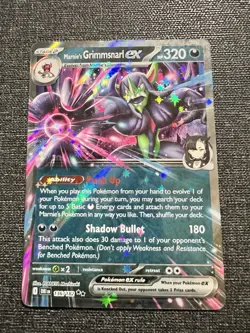Pokemon 2025 Destined Rivals Marnie’s Grimmsnarl EX #136/182 Double Rare NM - Image 1