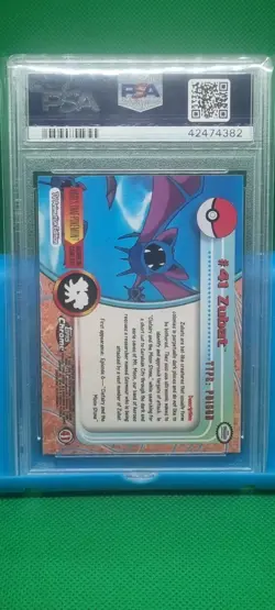 PSA 10 2000 Pokemon Game Topps Chrome Zubat #41 TV Rare Series 1 GEM MINT Vintag - Image 5