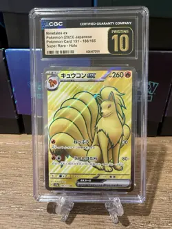 Pokemon TCG Ninetales Super Rare 188/165 CGC Pristine 10 Japanese - Image 1