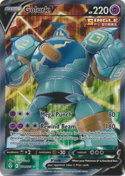 Golurk V Full Art 181/203 Ultra Rare Evolving Skies Pokemon TCG - Image 1