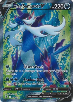 Hisuian Samurott V (Full Art) 176/189 Ultra Rare Astral Radiance Pokemon TCG - Image 1