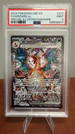 Pokemon TCG Scarlet & Violet Obsidian Flames Charizard EX 223/197 PSA 9 - Image 1