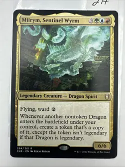 Magic The Gathering MIIRYM, SENTINEL WYRM #284 Battle For Baldur's Gate Rare LP - Image 2