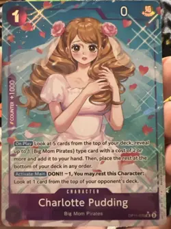One Piece TCG Charlotte Pudding OP11-070 SR Alt Art A Fist of Divine Speed OP11 - Image 1