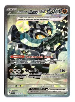 Pokemon Cornerstone Mask Ogerpon ex 215/167 Sv06: Twilight Masquerade SIR - Image 1