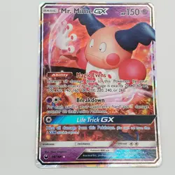 Pokemon TCG Mr. Mime GX 56/168 Sun & Moon Celestial Storm Ultra Rare Holo LP+ - Image 1