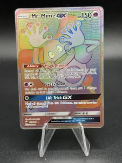 Pokemon Mr. Mime GX - 173/168 - Celestial Storm - Secret Rainbow Rare NM CG3 - Image 1