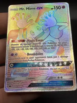 Pokemon Mr. Mime GX - 173/168 - Celestial Storm - Secret Rainbow Rare NM CG3 - Image 2