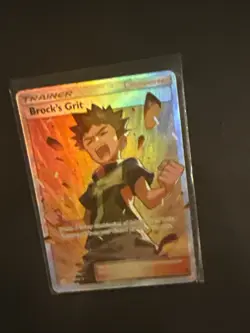 Brocks Grit 172/181 SM Team Up Holo Full Art Pokemon TCG Card Near Mint - Image 4