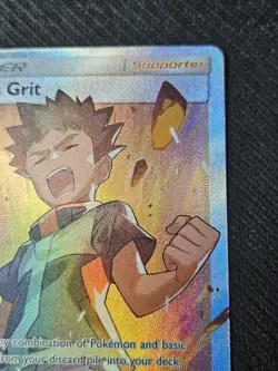 Brock's Grit (Full Art) 172/181 Sm-Team Up Holo Pokemon Trainer Supporter Card - Image 3