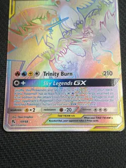 2019 Moltres Zapdos Articuno GX 69/68 Hidden Fates Rainbow Secret Rare NM-Mint - Image 3