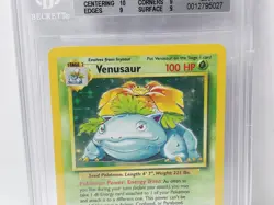 POKEMON BASE SET UNLIMITED VENUSAUR HOLO #15 BGS 9 VERY NICE!!! - Image 2