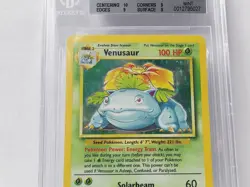 POKEMON BASE SET UNLIMITED VENUSAUR HOLO #15 BGS 9 VERY NICE!!! - Image 3