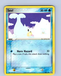 Pokemon TCG Seel Firered & Leafgreen 78/112 Regular Common Card Played LP - Image 1