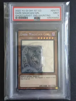 PSA 9 MINT Dark Magician Girl GFP2-EN177 1st Edition Ghost Rare Yugioh Card - Image 1