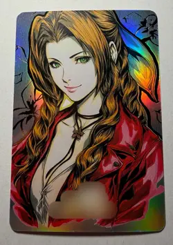 SEXY HEROINE WAIFU Aerith Gainsborough FINAL FANTASY ACG PREMIUM HOLO CARD NM - Image 1