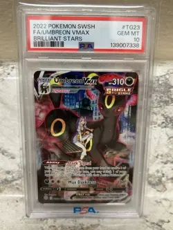 Pokemon TCG Umbreon VMAX TCG TG23/TG30 Sword & Shield Brilliant Stars PSA 10 - Image 1