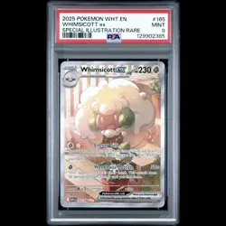 2025 Pokemon White Flare English Whimsicott ex 165/086 PSA 9 Mint - Image 1