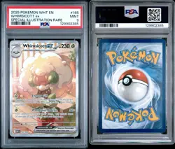 2025 Pokemon White Flare English Whimsicott ex 165/086 PSA 9 Mint - Image 3