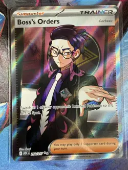 Pokemon TCG BOSS’S ORDERS ASCENDED HEROS (ASC EN) FULL ART 256/217 NEW MINT - Image 1