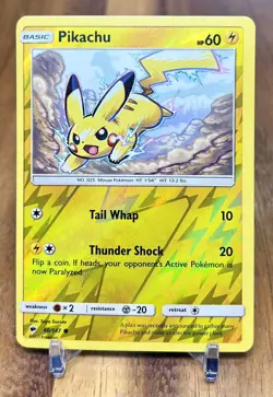 Pikachu 40/147 Reverse Holo Burning Shadows Pokemon Card NM - Image 1