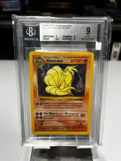 RARE SHADOWLESS Ninetales Holo Base Set #12 Graded 9 Pokemon TCG - Image 1