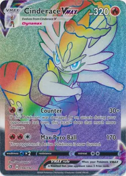 Cinderace VMAX 194/192 Secret Rare Rebel Clash Pokemon TCG - Image 1