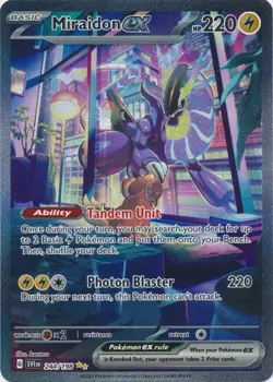 Miraidon ex 244/198 Special Illustration Rare Scarlet & Violet Base Pokemon TCG - Image 1