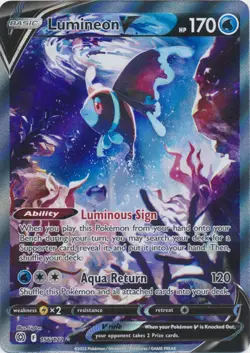 Lumineon V (Alternate Full Art) - 156/172 Brilliant Stars NM Pokemon TCG - Image 1