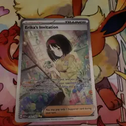 Pokemon TCG Scarlet & Violet Trainer Supporter Erika's Invitation 203/165 - Image 1